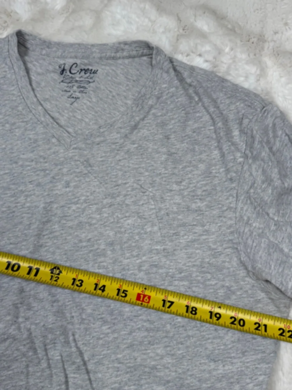 J. Crew Vintage Crew/V-Neck Short Sleeve T-Shirts Cotton Bundle Grey Men's Large